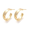 Brass Ring Stud Earrings EJEW-K264-08G-1