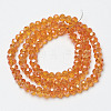 Electroplate Transparent Glass Beads Strands EGLA-A034-T4mm-H12-2