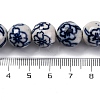 Handmade Blue and White Porcelain Beads Strands PORC-I027-01D-4