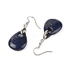 Natutal Dyed Lapis Lazuli Dangle Earrings EJEW-F343-A09-3