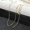 Rack Plating Brass Cable Chain Necklaces for Women NJEW-H049-03G-1