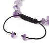 Natural Amethyst Braided Bead Bracelets for Women BJEW-JB11107-04-4