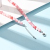 6MM Dyed Natural Green Jade Round Beaded Necklaces GG-CBAA808-04P-B-2