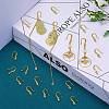 10 Pair Brass Micro Pave Clear Cubic Zirconia Earring Hooks ZIRC-SZ0005-02-3