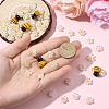 5Pcs Handmade 3D Bees Lampwork Beads & 50Pcs Flower Millefiori Glass Beads Sets LAMP-YW0001-63-4