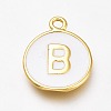 Brass Enamel Pendants KK-H103-01B-G-1