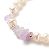 Natural Mixed Stone Chip Beaded Bracelets Set BJEW-TA00032-7