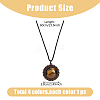 4Pcs 4 Styles Natural & Synthetic Mixed Stone & Wood Flower Pendant Necklaces Set with Adjustable Nylon Cords NJEW-FI0001-42-2