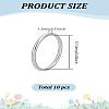 10Pcs 304 Stainless Steel Simple Plain Band Finger Ring for Women Men RJEW-LP0001-10-2