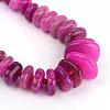 Chip Dyed Natural Agate Graduated Beads Strands G-L456-27E-2