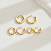 3 Pairs Vintage Smooth Brass Hoop Earring Sets MK3125-2-4