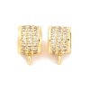 Brass Micro Pave Cubic Zirconia Tube Bails ZIRC-M075-05G-A-NR-2