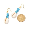 Natural Cowrie Shell Beads Dangle Earrings EJEW-JE04642-6