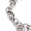 304 Stainless Steel Rolo Chain Bracelets BJEW-Z011-05P-2