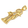 Rack Plating Brass Micro Pave Cubic Zirconia Pendants KK-Z063-09G-01-2