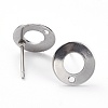 304 Stainless Steel Stud Earring Findings STAS-J032-28-2