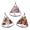 Natural Carnelian/Red Agate Big Pendants G-T133-P03E-1