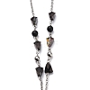 304 Stainless Steel Beaded Necklaces NJEW-H210-A-P-4
