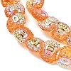 Electroplate Baking Paint Transparent Glass Beads Strands GL-CBA17FF-01B-3