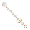 3Pcs Glass Teardrop Round Leaf Hanging Suncatchers Sets HJEW-JM04603-01-5