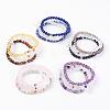 Natural Mixed Gemstone Stretch Bracelets BJEW-JB03365-1