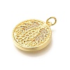 Brass Micro Pave Clear Cubic Zirconia Pendants KK-L225-041G-2