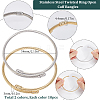 20Pcs 2 Colors Stainless Steel Twisted Ring Open Cuff Bangles BJEW-SC0001-33-2