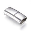 Tarnish Resistant Polished 304 Stainless Steel Magnetic Clasps with Glue-in Ends STAS-G101-46P-1