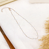 1Pc Round White Plastic Pearl & Alloy Link Chain Necklaces for Women NJEW-LP0007-36-3
