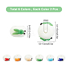 SUNNYCLUE 12Pcs 6 Colors Handmade Bumpy Lampwork Beads LAMP-SC0001-09-2