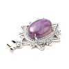 Natural Amethyst Pendants G-B033-03P-24-4