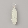 Synthetic Luminous Stone Double Terminal Pointed Dyed Pendants G-WH031-05P-08-1