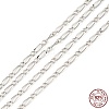 Anti-Tarnish Rhodium Plated 925 Sterling Silver Figaro Chains STER-F052-15P-3