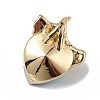 Real 18K Gold Plated Rack Plating Brass Micro Pave Clear Cubic Zirconia Pendants KK-C015-24G-17-3