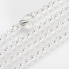 Iron Rolo Chains Necklace Making X-MAK-R015-45cm-S-1