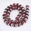 Electroplate Glass Beads Strands X-EGLA-T019-02A-2