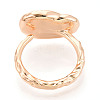 Oval Brass Finger Ring Settings KK-T076-37G-3