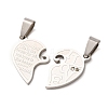 304 Stainless Steel Rhinestone Split Pendants STAS-F368-21P-2