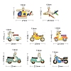 24Pcs 8 Styles Vehicle Theme Alloy Enamel Pendants ENAM-CJ0003-11-2