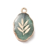 Natural Green Strawberry Quartz Pendants G-K333-01G-2