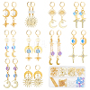 DIY Brass Star Moon Sun Leverback Earring Making Kit DIY-SC0025-86-1