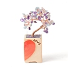 Heart Money Tree Natural Gemstone Bonsai Display Decorations DJEW-G027-16RG-02-3