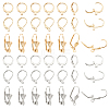  90Pcs 6 Style 304 Stainless Steel Leverback Earring Findings STAS-NB0001-60-1