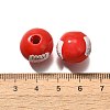 Valentine's Day Element Printed Wood Beads WOOD-R002-01-08-3