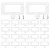 25Pcs Rectangle Zinc Alloy Label Frame Card Holder AJEW-FH0008-75A-1