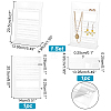 Transparent Vertical Acrylic Earring Display Towers EDIS-WH0035-15-2