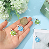 4Pcs 2 Colors Glass Pendants PALLOY-CA00017-3