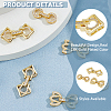 6Pcs 3 Styles Rack Plating Brass Micro Pave Clear Cubic Zirconia Fold Over Clasps KK-HS0001-02G-4
