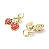 Rack Plating Brass Enamel Charms KK-M293-42G-2