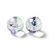 UV Plating Rainbow Iridescent Acrylic Beads X-TACR-D010-01-4